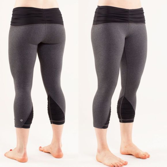 Lululemon Embrace Crop Heathered Deep Coal… - Picture 1 of 11